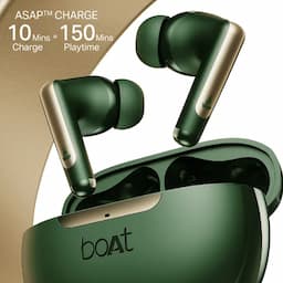 boAt 1000003838 Airdopes 141 Elite ANC, 35dB ANC, 42 Hours Playback, 10mm Drivers, Quad Mics with ENx Technology, BEAST Mode, IPX5, Green, Wireless Earbuds