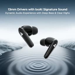 boAt 1000003387 Airdopes 131 Elite ANC, 32dB ANC, 50 Hours Playback, 13mm Drivers, Quad Mics with ENx Technology, 65ms Low Latency, Active Black, Wireless Earbuds
