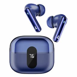 boAt 1000003739 Airdopes Plus 318, 100 Hours Playback, 10mm Drivers, Quad Mics with ENx™ Technology, BEAST™ Mode, 50ms Low Latency, IPX5, Starry Blue, Wireless Earbuds