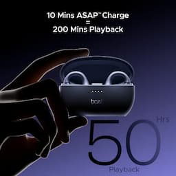 boAt 1000003581 Airdopes Loop, 50 Hours Playback, 12mm Drivers, Quad Mics with ENx™ Technology, BEAST™ Mode, 40ms Low Latency, IPX4, Lavender Mist, Wireless Earbuds