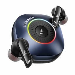 boAt 1000004068 Nirvana Crown, 50dB Hybrid ANC, 100 Hours Playback, 6 Mics with AI-ENx Technology, Spatial Audio, Multi-Point Connectivity, Sapphire Blue Wireless Earbuds
