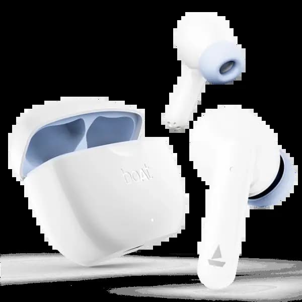 boAt 1000003226 Airdopes 120, 40 Hours Playback, 10mm Drivers, Quad Mics with ENx™ Technology, BEAST™ Mode, 65ms Low Latency, IPX4, Ivory White, Wireless Earbuds