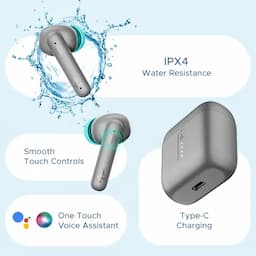 boAt 1000000242 Airdopes 141, 42 Hours Playback, 8mm Drivers, ENx Technology, BEAST Mode, IPX4, Cider Cyan, Wireless Earbuds