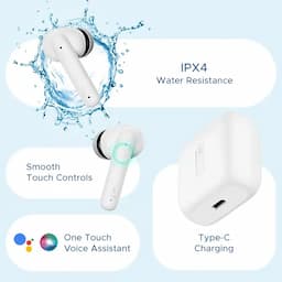 boAt 1000000244 Airdopes 141, 42 Hours Playback, 8mm Drivers, ENx Technology, BEAST Mode, IPX4, Pure White, Wireless Earbuds