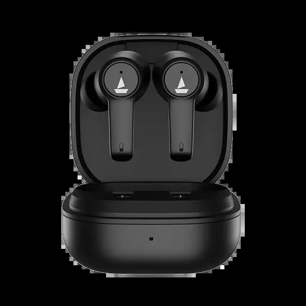 boAt 1000001675 Airdopes 411 ANC, 17.5 Hours Playback, Up to 25dB ANC, 10mm Drivers, ENx™ Technology, ASAP™ Charge, IPX4, Black Storm, Wireless Earbuds