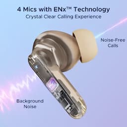 boAt 1000003391 Airdopes 191 ANC, 32dB ANC, 60 Hours Playback, 13mm Drivers, Quad Mics with ENx™ Technology, 65ms Low Latency, IPX5, Pellucid Orange, Wireless Earbuds