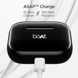 boAt 1000000256 Airdopes 161, 40 Hours Playback, 13mm Drivers, IWP & ENx Technology, BEAST Mode, IPX5, Pebble Black, Wireless Earbuds