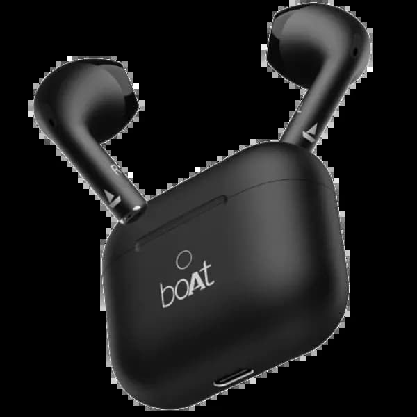 boAt 1000002924 Airdopes Joy Jet, 35 Hours Playback, 13mm Drivers, Dual Mics with ENx™ Technology, BEAST™ Mode, IPX5, Jet Black, Wireless Earbuds