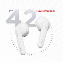 boAt 1000000249 Airdopes 148, 42 Hours Playback, 8mm Drivers, IWP & ENx™ Technology, ASAP Fast Charge, IPX4, White Purity, Wireless Earbuds