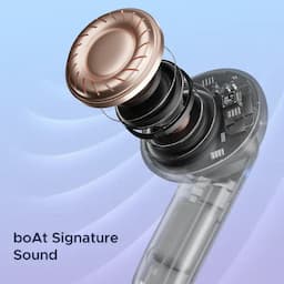 boAt 1000003390 Airdopes 191 ANC, 32dB ANC, 60 Hours Playback, 13mm Drivers, Quad Mics with ENx™ Technology, 65ms Low Latency, IPX5, Pellucid White, Wireless Earbuds