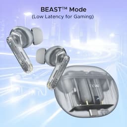boAt 1000003390 Airdopes 191 ANC, 32dB ANC, 60 Hours Playback, 13mm Drivers, Quad Mics with ENx™ Technology, 65ms Low Latency, IPX5, Pellucid White, Wireless Earbuds