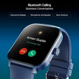 boAt 1000003405 Storm Call 3 Plus 1.96-inch HD Display, BT Calling, 700+ Activity Modes, SOS, Dark Blue Smartwatch