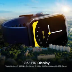 boAt 1000002520 Wave Stride Voice 1.83-inch HD Display, Bluetooth Calling, 100+ Sports Modes, Deep Blue Smartwatch