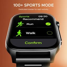 boAt 1000003684 Ultima Ember 1.96-inch AMOLED Display, Cloud Watch Faces, Functional Crown, BT Calling, Steel Black Smartwatch