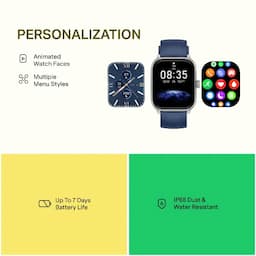 boAt 1000004679 Wave Astra 4 HD Display, Bluetooth Calling, Functional Crown, Metallic Finish, Deep Blue Smartwatch