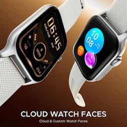 boAt 1000003680 Ultima Ember 1.96-inch AMOLED Display, Cloud Watch Faces, Functional Crown, BT Calling, Silver Mist Smartwatch