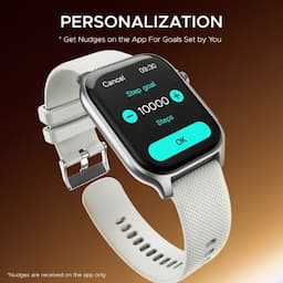 boAt 1000003680 Ultima Ember 1.96-inch AMOLED Display, Cloud Watch Faces, Functional Crown, BT Calling, Silver Mist Smartwatch