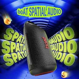 boAt 1000003818 Stone Arc Pro, 25W Sound, 12H Playback, RGB LEDs, IPX5, Raging Black Bluetooth Speaker