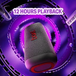 boAt 1000003818 Stone Arc Pro, 25W Sound, 12H Playback, RGB LEDs, IPX5, Raging Black Bluetooth Speaker