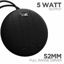 boAt 1000002585 Stone 193, 5W RMS Sound, 4H Playback, Bluetooth 5.0, IPX7, Pitch Black Bluetooth Speaker