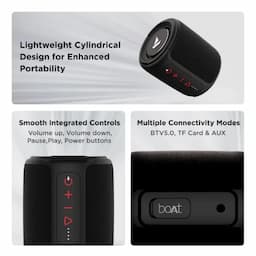 boAt 1000002589 Stone 352, 10W Stereo Sound, 12H Playback, TWS, IPX7, Raging Black Bluetooth Speaker