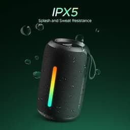 boAt 1000003343 Stone 358 Pro, 14W Sound, 12H Playback, RGB LEDs, IPX5, Raging Black Bluetooth Speaker