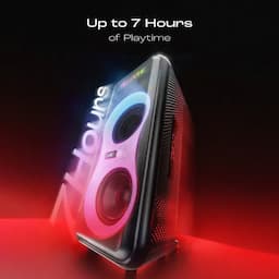 boAt 1000003434 PartyPal 600, 220W Sound, 7H Playback, TWS, Animated Text Display, Premium Black Bluetooth Speaker