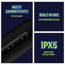 boAt 1000003814 Stone Arc Pro Plus, 45W Sound, 12H Playback, RGB LEDs, IPX5, Raging Black Bluetooth Speaker