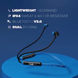 boAt 1000001545 Rockerz 103 Pro Bluetooth Neckband with 20Hrs Playback, Bluetooth 5.2 and IPX4 - Blue