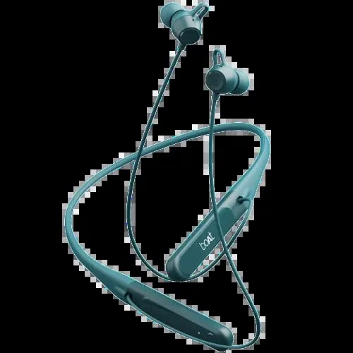 boAt 1000002487 Rockerz 255 Touch Bluetooth Neckband with 30 Hrs Playback, Touch Controls and IPX5 - Teal Green