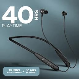boAt 1000002964 Rockerz 110 Bluetooth Neckband with 40Hrs Playback, Bluetooth 5.3 and IPX5 - Active Black