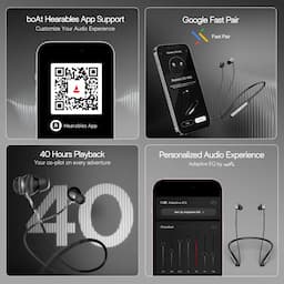 boAt 1000003978 Rockerz 210 ANC Bluetooth Neckband with 30dB ANC, 40Hrs Playback and 13mm Drivers - Cosmic Black