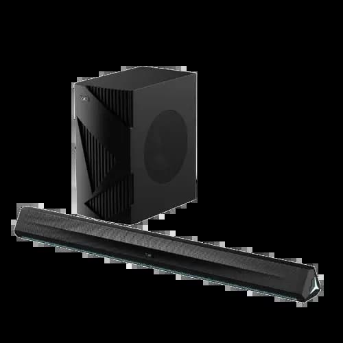 boAt 1000002550 Aavante Bar Stark 160W RMS, 2.1 Channel, Wireless Subwoofer, Bluetooth 5.3 - Premium Black Soundbar