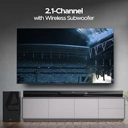 boAt 1000003318 Aavante Bar Quake Pro 240W RMS, 2.1 Channel, Wireless Subwoofer, Multiple EQ Modes - Premium Black Soundbar