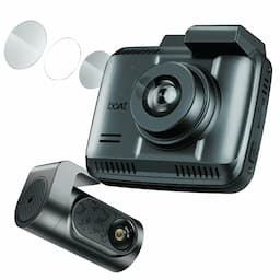 boAt 1000004045 Hive Dashcam F1 4K Dual-Channel, Sony STARVIS IMX335, GPS, ADAS, Wi-Fi 6 - Steel Blue Dash Camera