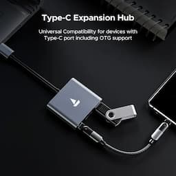 boAt 1000003223 Swift Lynk 3-in-1, 4K HDMI, 100W Type-C PD, USB-A 3.0, Aluminium Build - Silver USB Hub