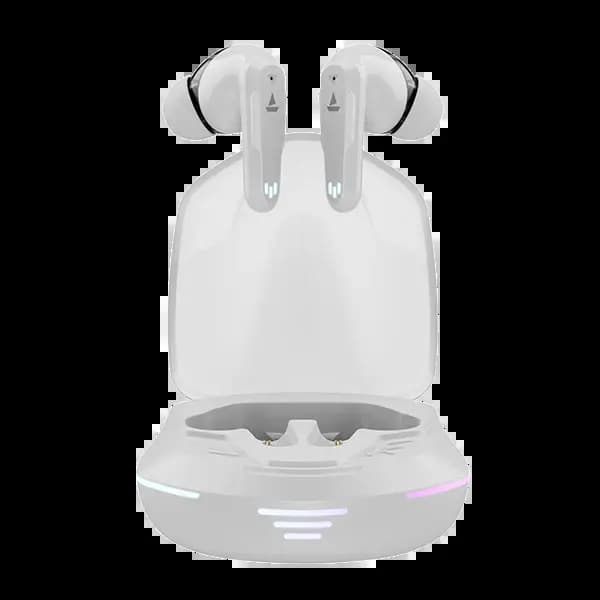 boAt 1000002743 Immortal 181 40Hrs Playback, 40ms BEAST Mode, Bluetooth 5.3, ENx Technology - White Sabre Gaming Earbuds