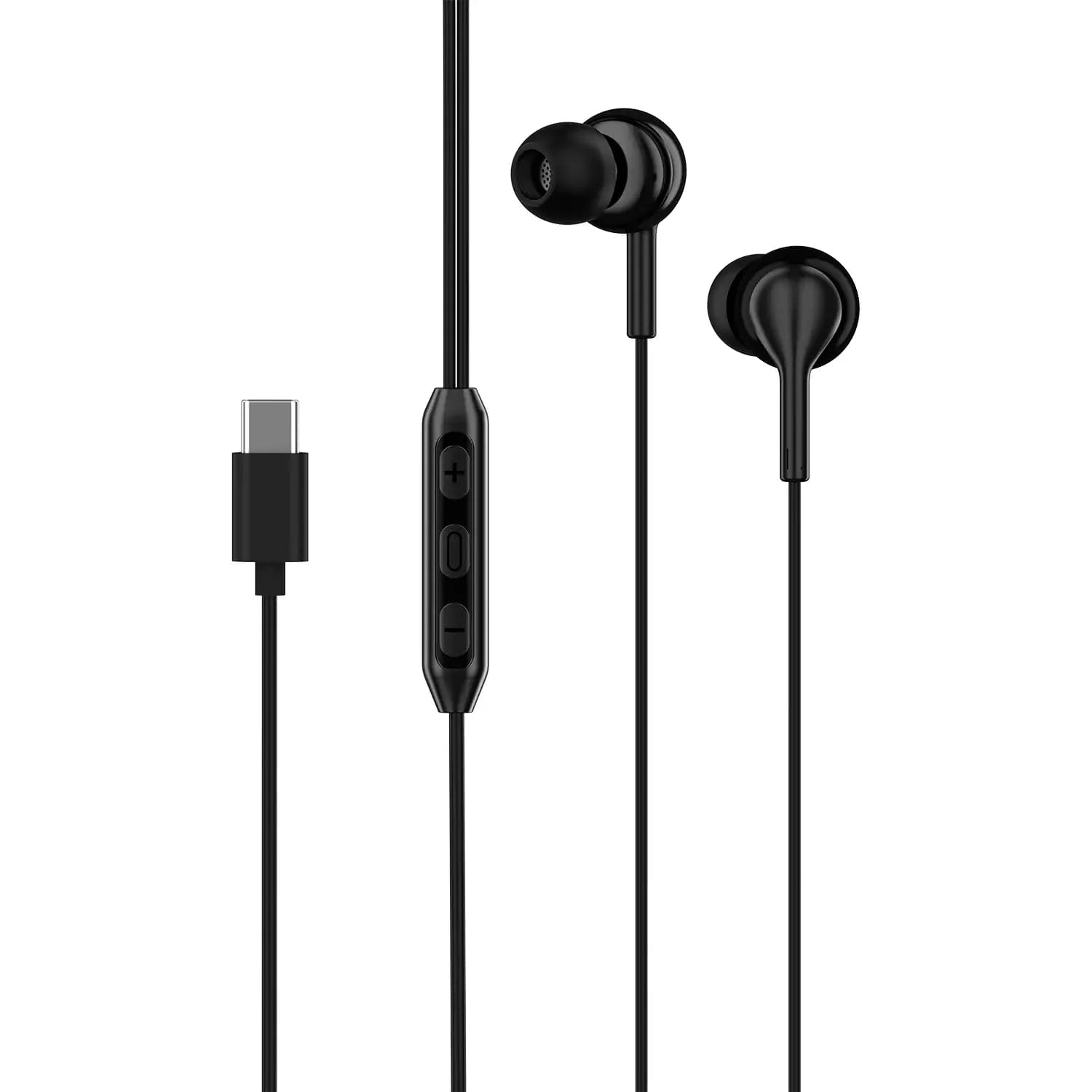 boAt 1000003430 Bassheads 100 C 10mm Drivers, Type-C Connectivity, In-Built Mic - Black Wired Earphones
