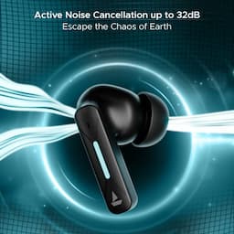 boAt 1000003400 Immortal Airspeed Pro 40ms BEAST Mode, 32dB ANC, 10mm Drivers, Bluetooth 5.3 - Black Sabre Gaming Earbuds