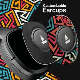 boAt 1000003843 Rockerz Plus 550 100Hrs Playback, 50mm Drivers, Bluetooth 5.4, Dual Compatibility - Black Psyche Wireless Headphones
