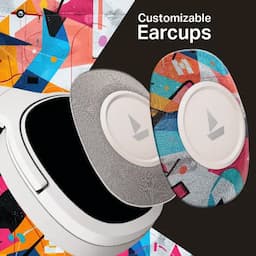 boAt 1000003844 Rockerz Plus 550 100Hrs Playback, 50mm Drivers, Bluetooth 5.4, Dual Compatibility - White Prism Wireless Headphones