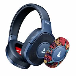boAt 1000003845 Rockerz Plus 550 100Hrs Playback, 50mm Drivers, Bluetooth 5.4, Dual Compatibility - Blue Psyche Wireless Headphones