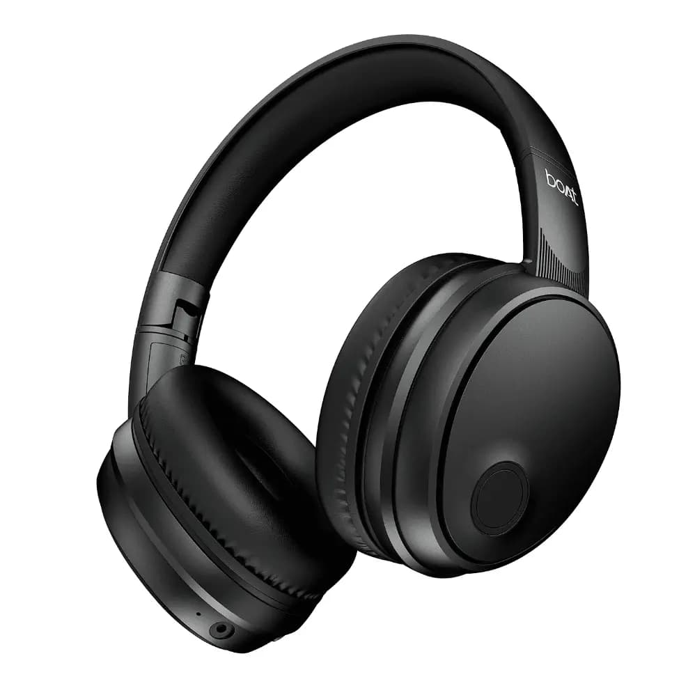 boAt 1000004074 Rockerz Trendz 50Hrs Playback, 40mm Drivers, Bluetooth 5.4, 60ms BEAST Mode - Black Sabre Wireless Headphones