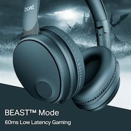 boAt 1000004075 Rockerz Trendz 50Hrs Playback, 40mm Drivers, Bluetooth 5.4, 60ms BEAST Mode - Bold Blue Wireless Headphones