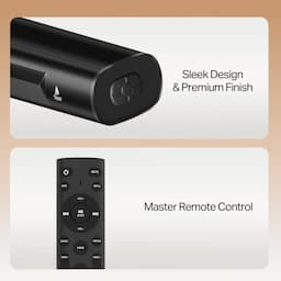 boAt 1000003983 Aavante Play 180W, 2.1 Channel, Wireless Subwoofer, Bluetooth 5.4 - Premium Black Soundbar