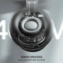 boAt 1000003833 Rockerz Prime 415 120Hrs Playback, 40mm Drivers, 360 Spatial Audio, BEAST Mode - White Sabre Wireless Headphones