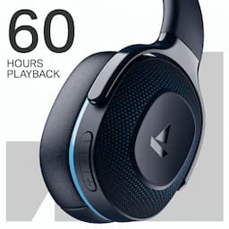 boAt 1000003797 Rockerz 413 60Hrs Playback, 40mm Drivers, 60ms Low Latency, ENx Technology - Oceana Blue Wireless Headphones