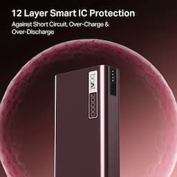 boAt 1000003194 Energyshroom PB300 10000mAh, 22.5W Fast Charging, 12-Layer Smart IC Protection - Burgundy Power Bank