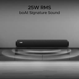 boAt 1000002424 Aavante Bar 610 25W RMS, 2.0 Channel, 6Hrs Playback, Bluetooth 6.0 - Charcoal Black Soundbar