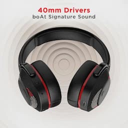 boAt 1000003407 Rockerz 425 25Hrs Playback, 40mm Drivers, 40ms BEAST Mode, Bluetooth 5.2 - Fiery Red Wireless Headphones